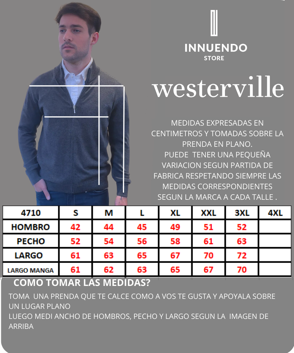 Tabla de talles de WESTERVILLE