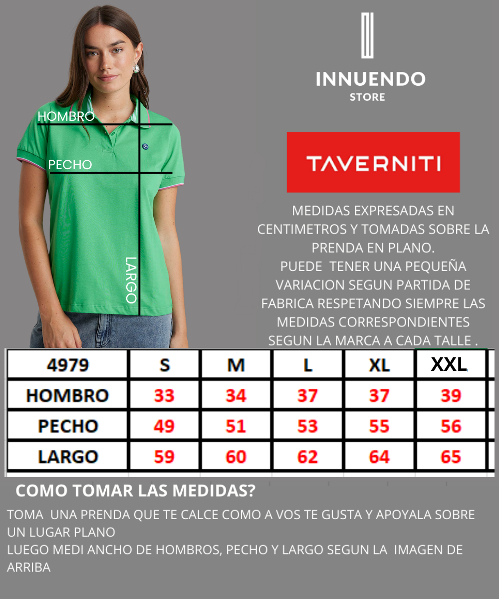 Tabla de talles de TAVERNITI