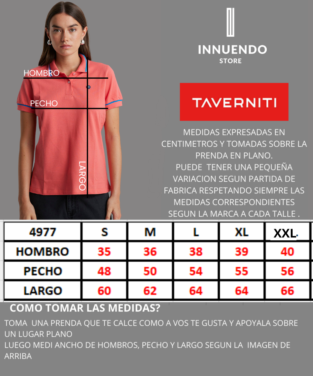 Tabla de talles de TAVERNITI